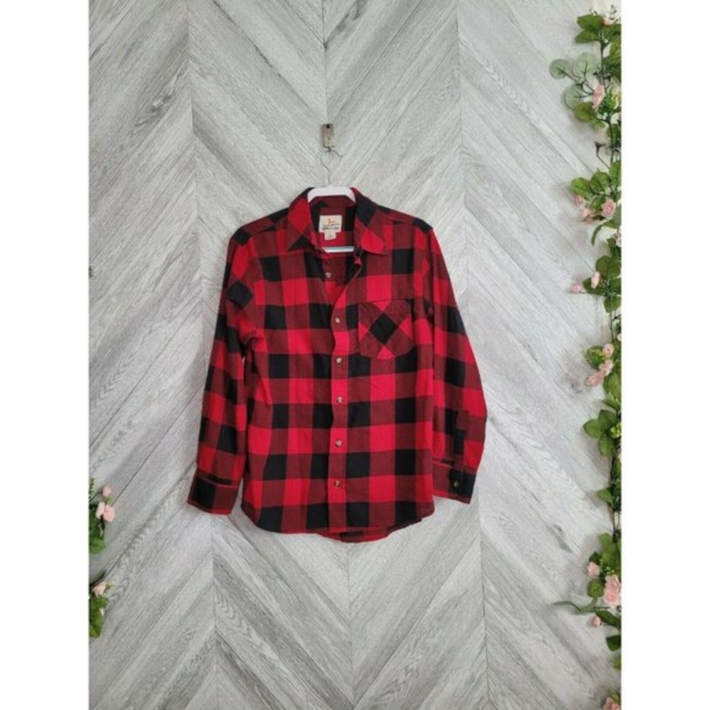 Field And Stream Flannel Red Plaid Size Small - image 1